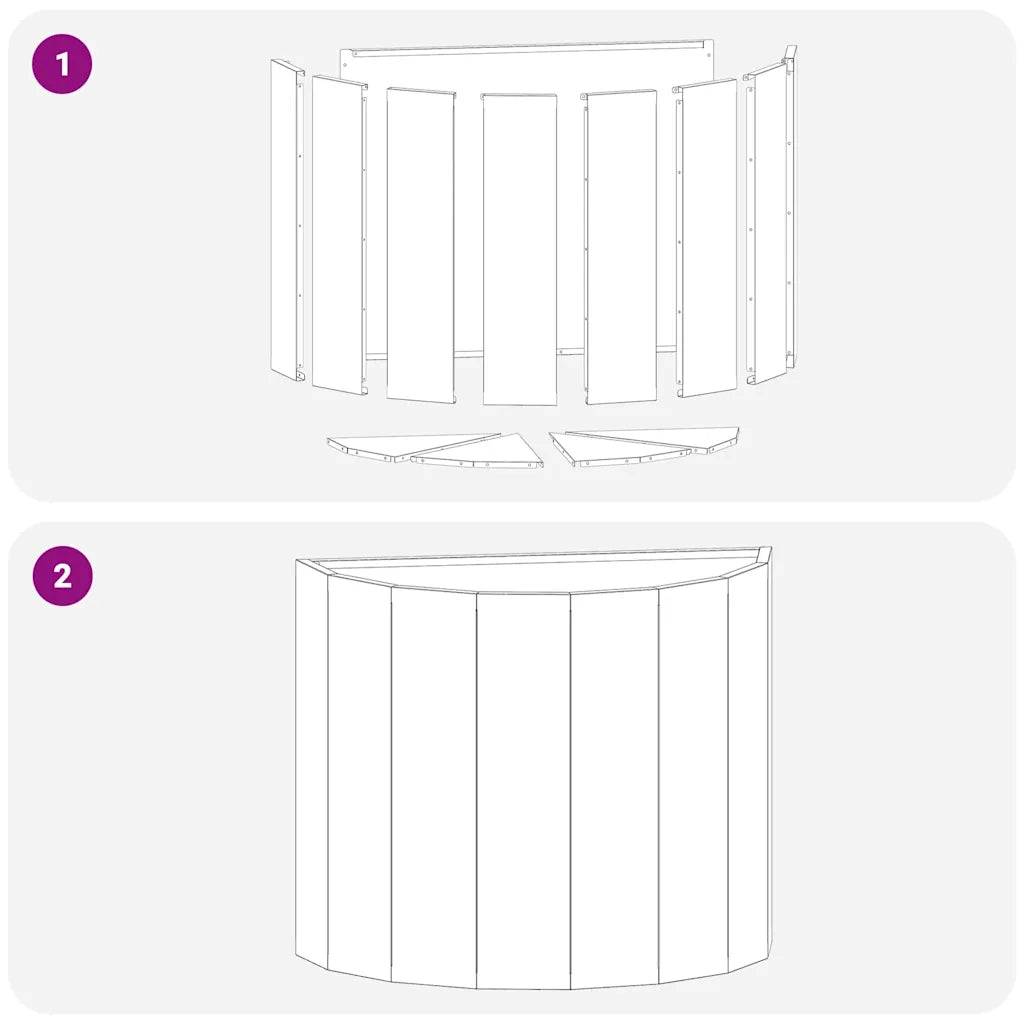 Helloshop26 - Jardinière demi-ronde contemporaine pour extérieur 60 x 30 x 50 cm en acier galvanisé argent - Image 5