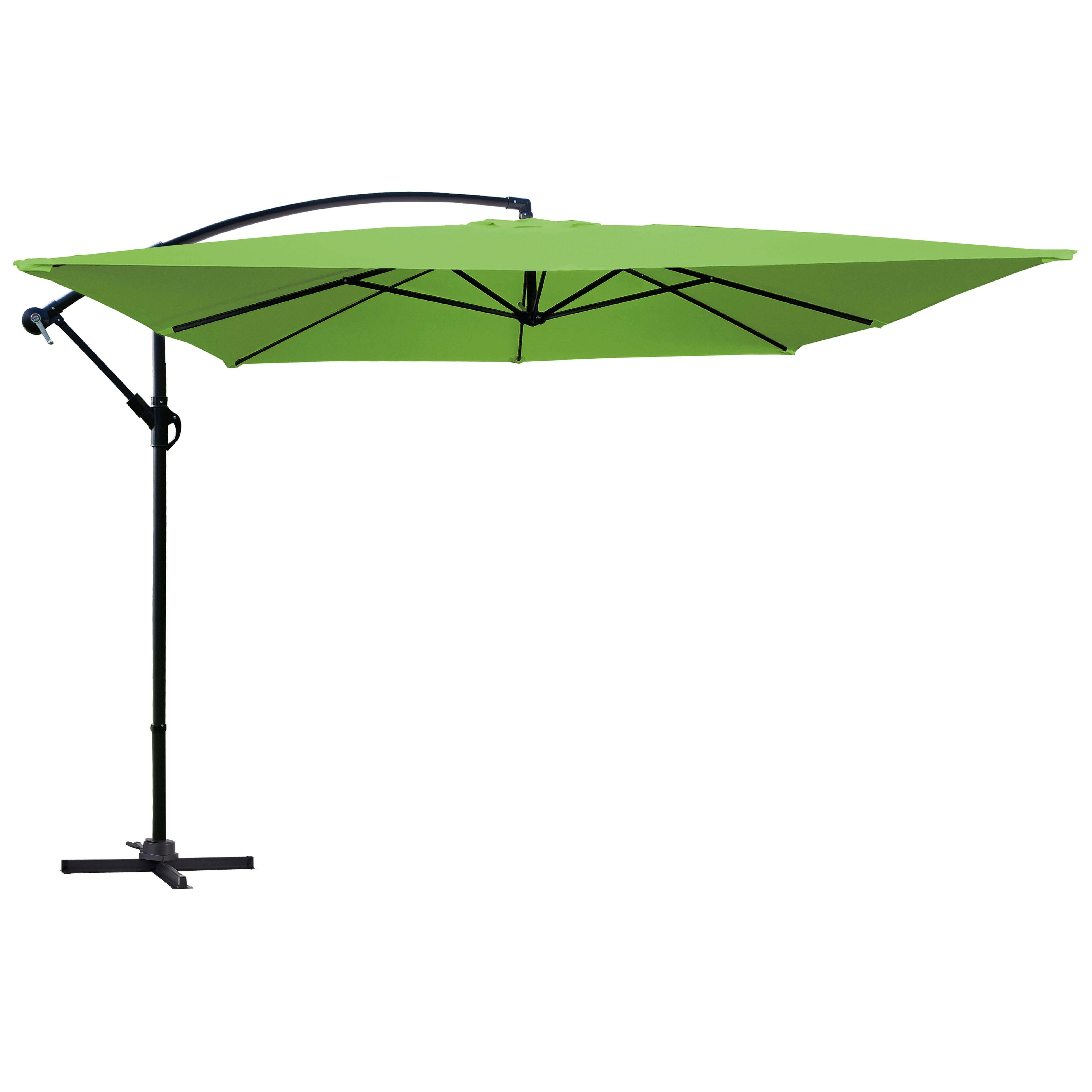 Oviala - Parasol déporté 3x3m acier vert Genova - Oviala - Image 1