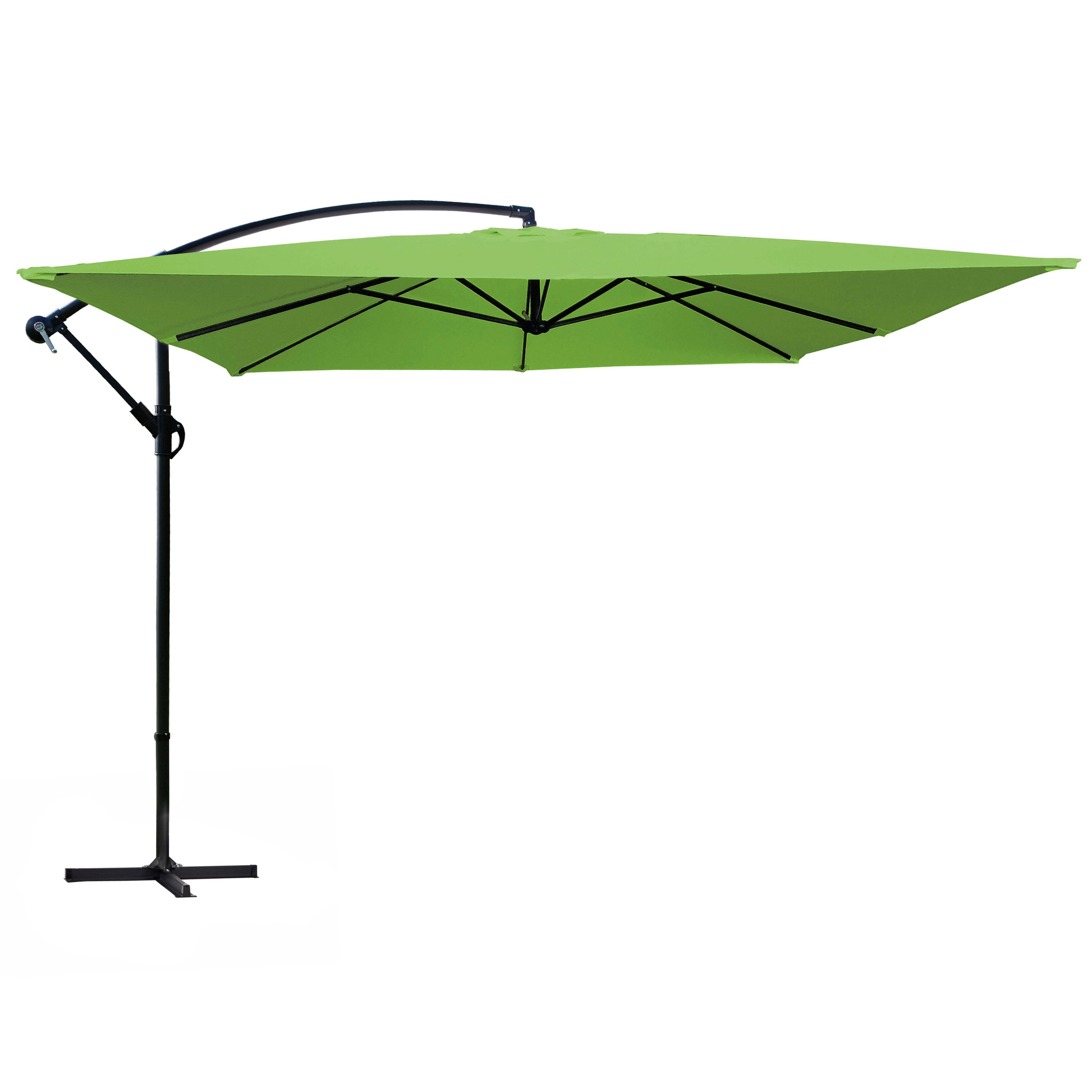 Oviala - Parasol déporté 3x3m acier vert Genova - Oviala - Imagen 1