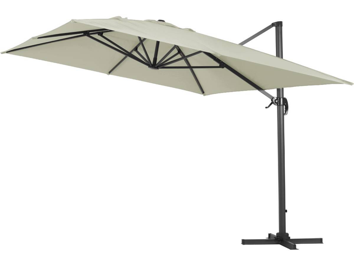Habitat Et Jardin - Parasol Jardin Déporté Alu "sun 4" - Rectangle - 3 X 4 M + Housse De Protection - Ecru -habitat Et Jardin - Image 2