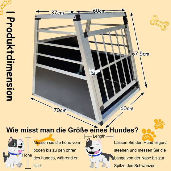 Cage transport chien Aluminium grande taille forme trapèze pour coffre voiture Noir – ComfortXL Outdoor Living - Image 3