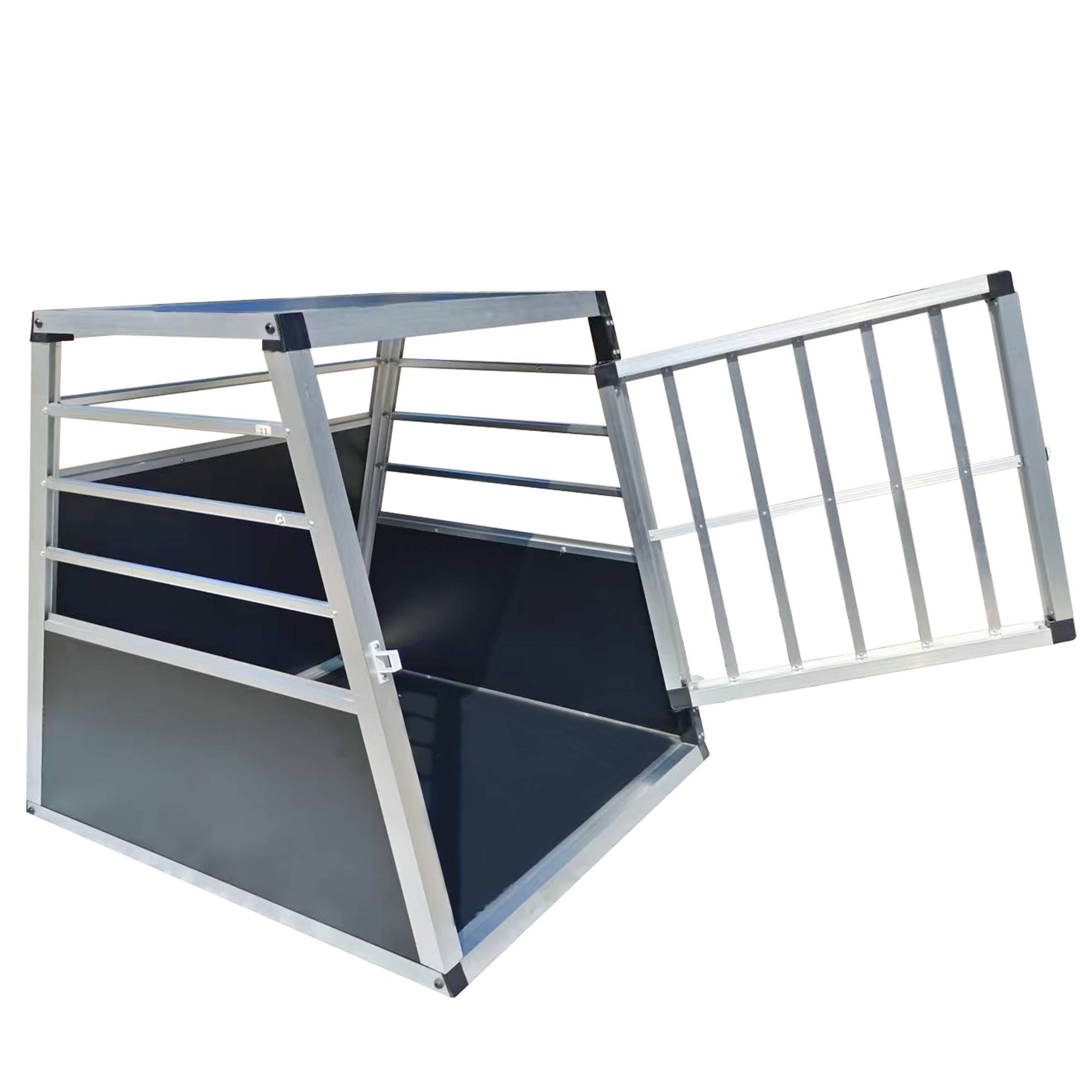 Cage transport chien Aluminium grande taille forme trapèze pour coffre voiture Noir – ComfortXL Outdoor Living - Image 5