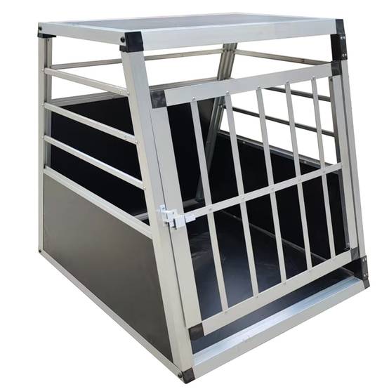 Cage transport chien Aluminium grande taille forme trapèze pour coffre voiture Noir – ComfortXL Outdoor Living - Image 2