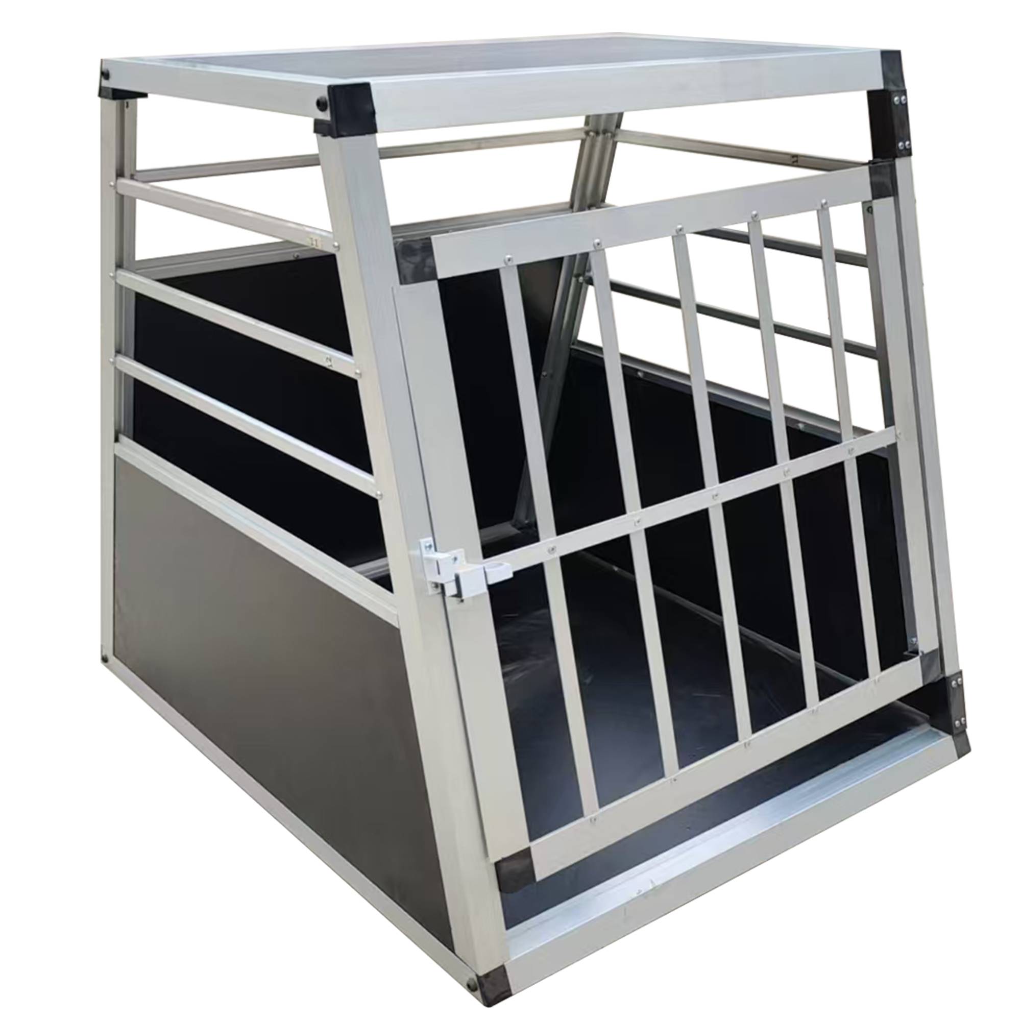 Cage transport chien Aluminium grande taille forme trapèze pour coffre voiture Noir – ComfortXL Outdoor Living - Image 2