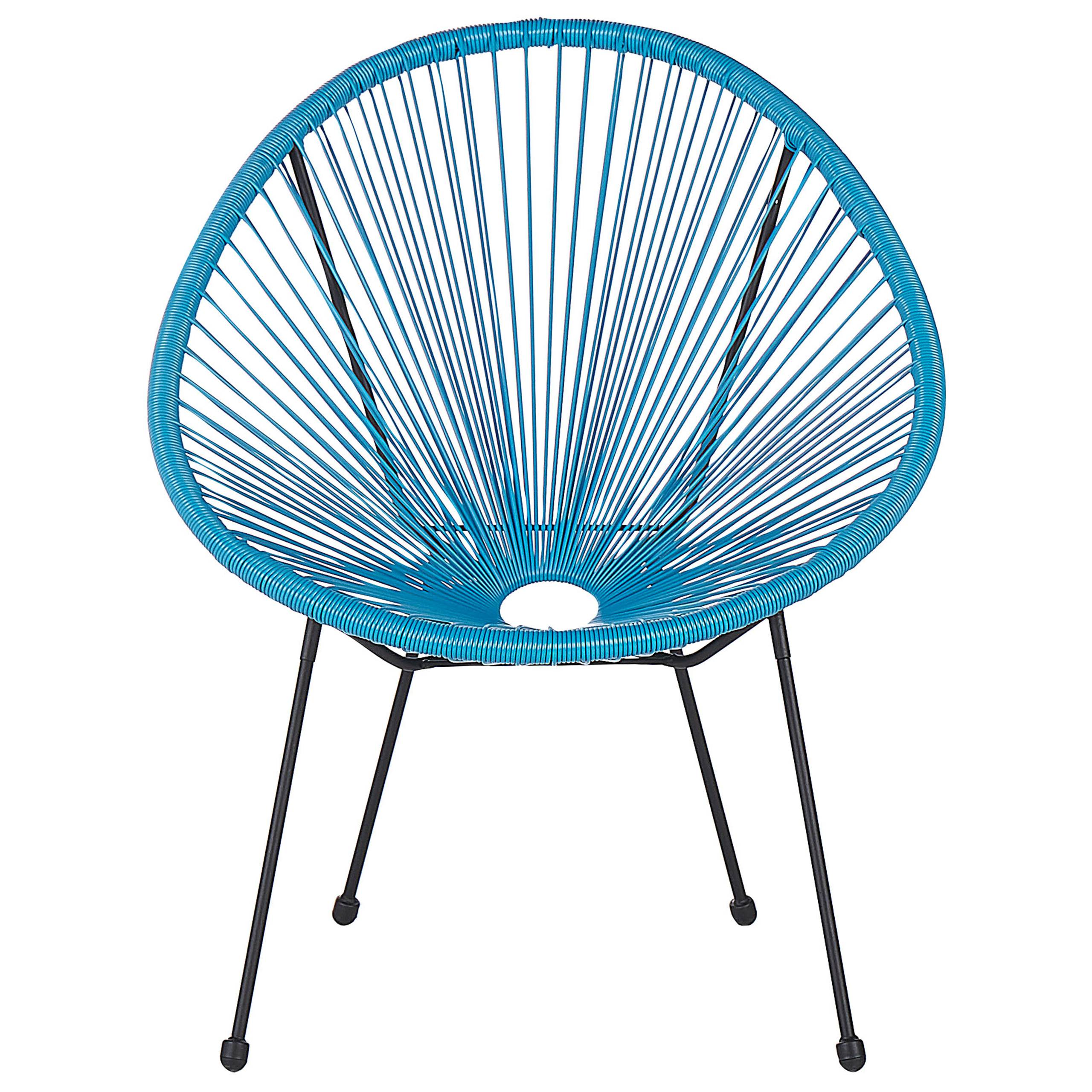 Beliani - Set de bistrot Polyrotin Bleu ACAPULCO II - Beliani - Imagen 4