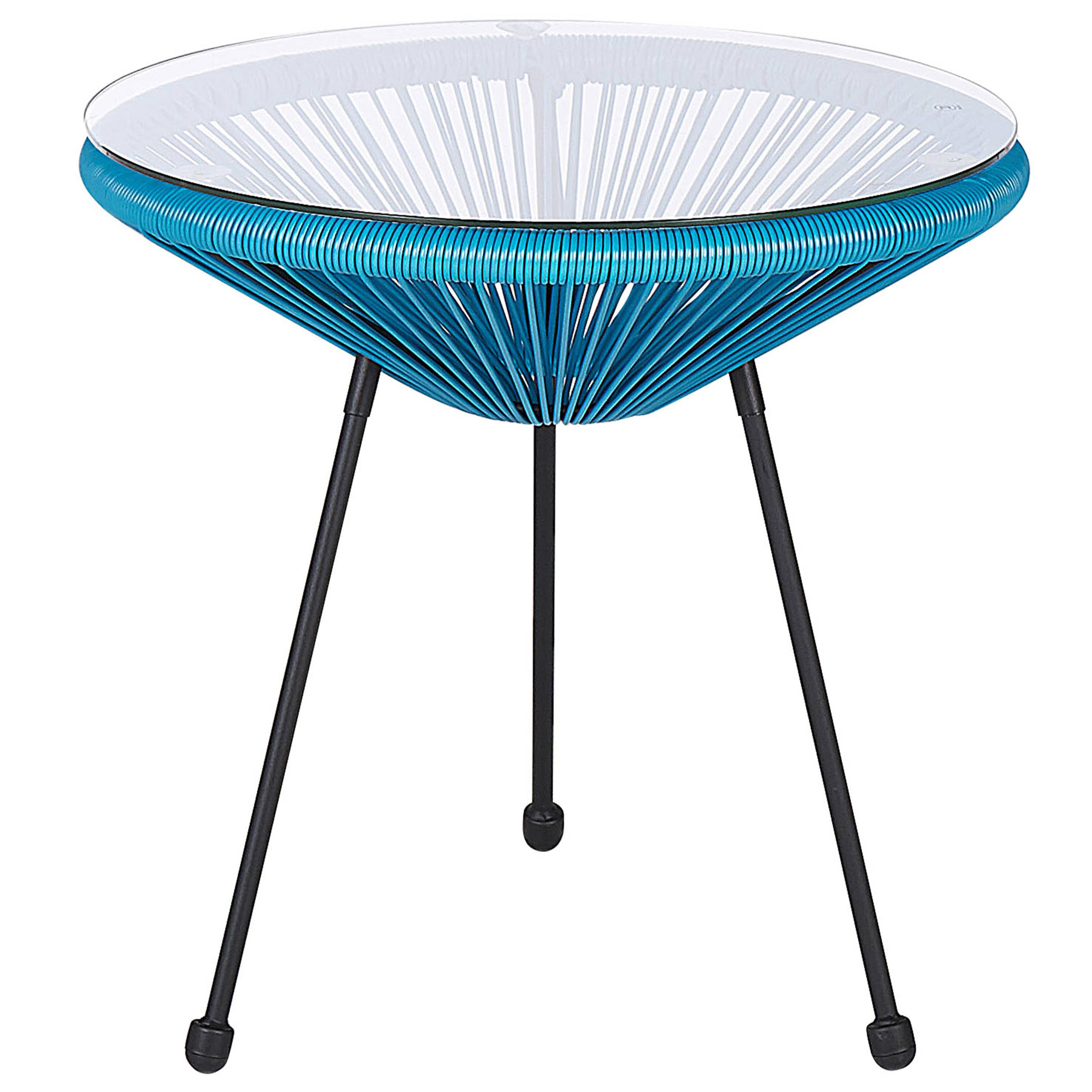 Beliani - Set de bistrot Polyrotin Bleu ACAPULCO II - Beliani - Imagen 7