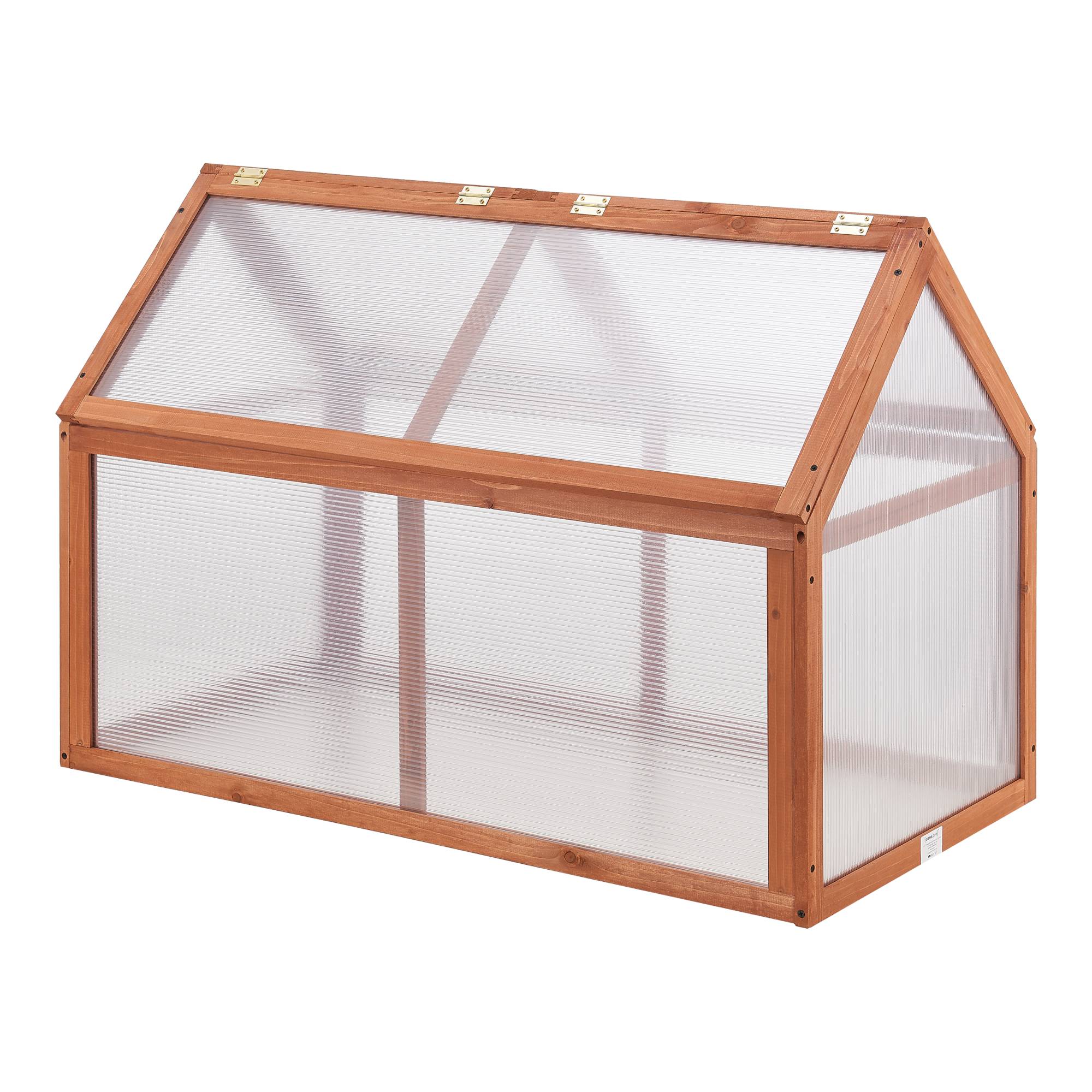 Casa.Pro - Châssis de jardin Duiven toiture relevable à 2 pans en polycarbonate et pin 100 x 55 x 41-70 cm  [casa.pro] - Imagen 6