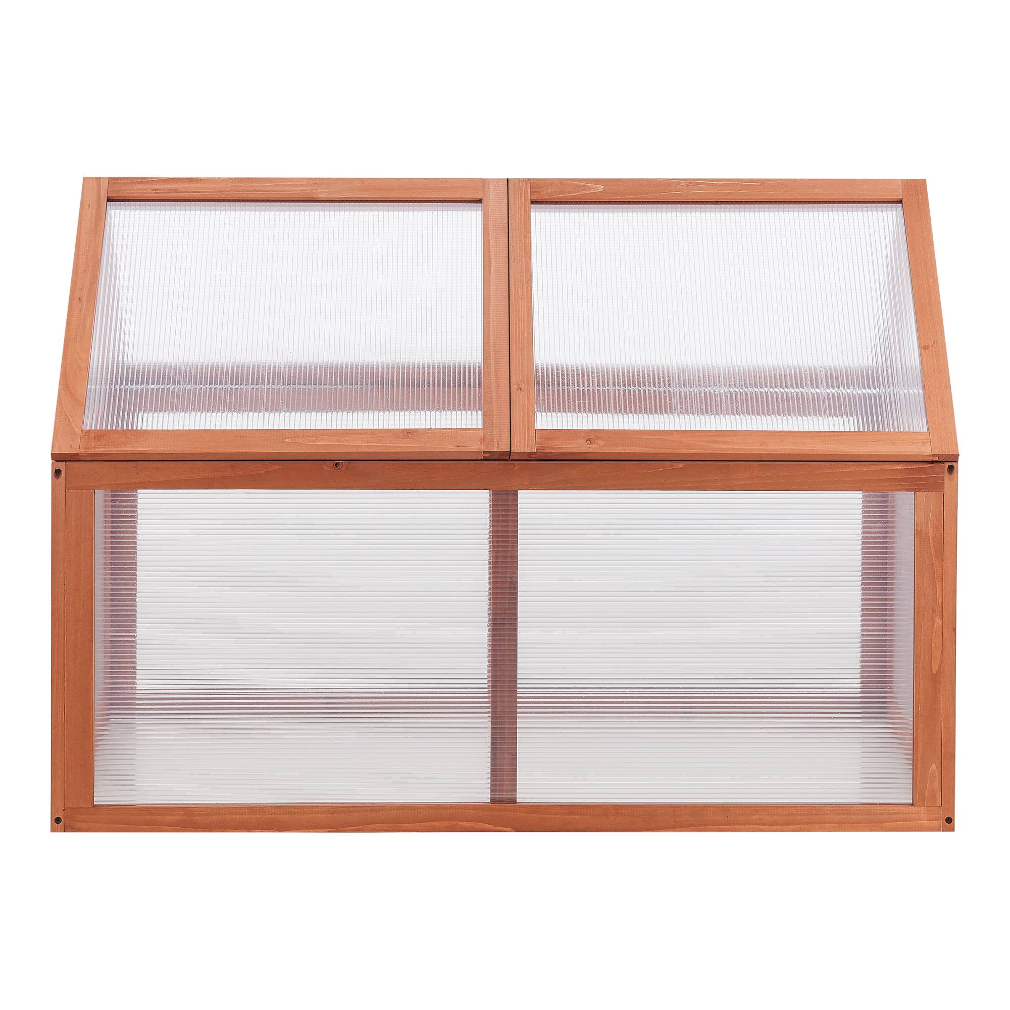 Casa.Pro - Châssis de jardin Duiven toiture relevable à 2 pans en polycarbonate et pin 100 x 55 x 41-70 cm  [casa.pro] - Imagen 5