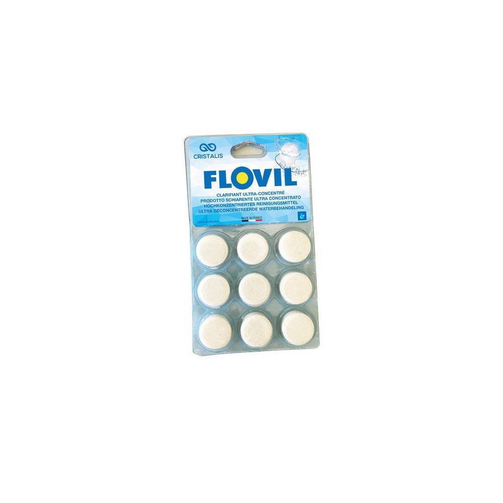 lot de 5 blisters Flovil de 9 pastilles - floculant clarifiant piscine - Imagen 4