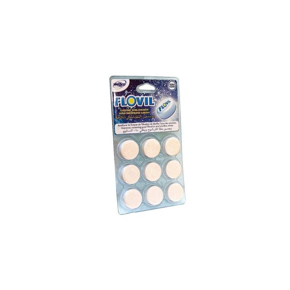 lot de 5 blisters Flovil de 9 pastilles - floculant clarifiant piscine - Imagen 3