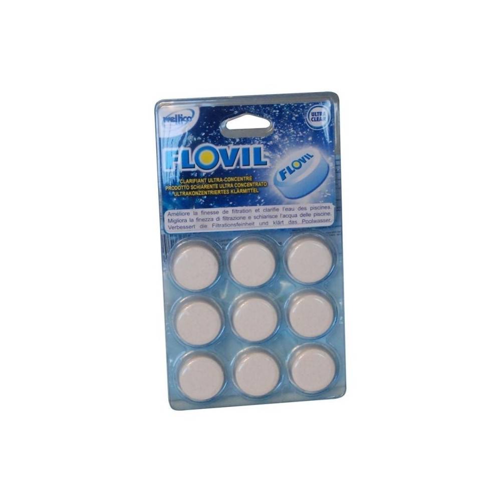lot de 5 blisters Flovil de 9 pastilles - floculant clarifiant piscine - Imagen 2