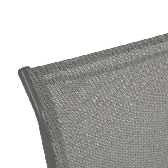 Hesperide - Fauteuil de jardin empilable "Piazza" galet & graphite aluminium traité époxy Hespéride - Image 4