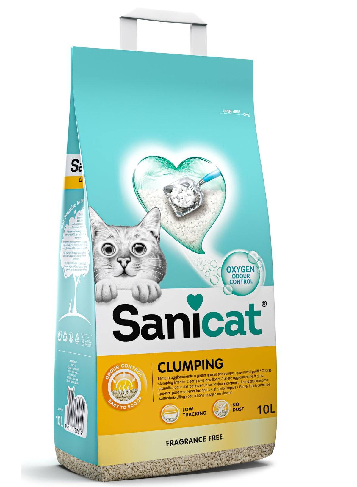 Sanicat - Litière agglomérante bentonite sans parfum 16 L - SANICAT