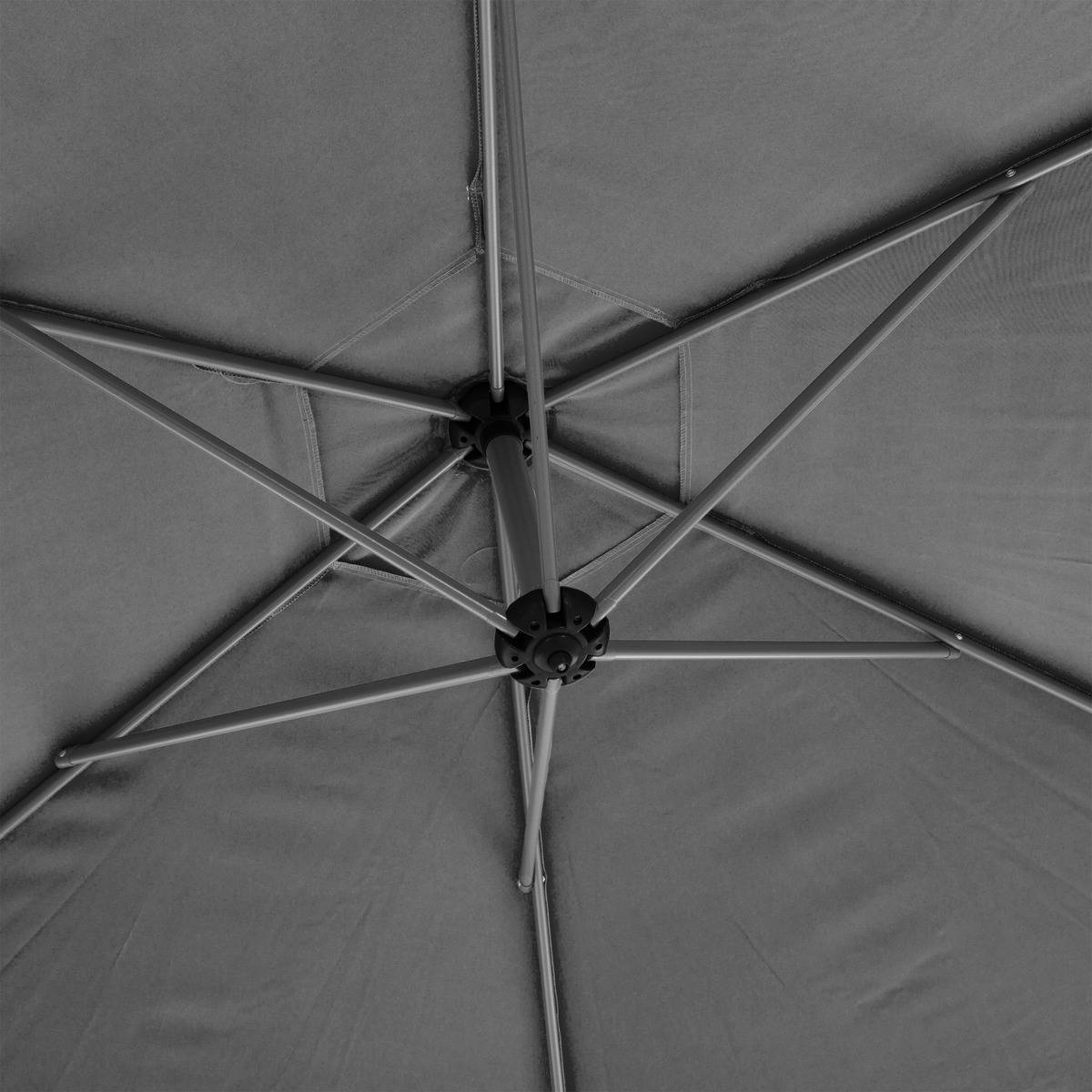 Hesperide - Parasol déporté rond "Manoa" ardoise & graphite 3m en aluminium traité époxy - Hespéride - Imagen 5