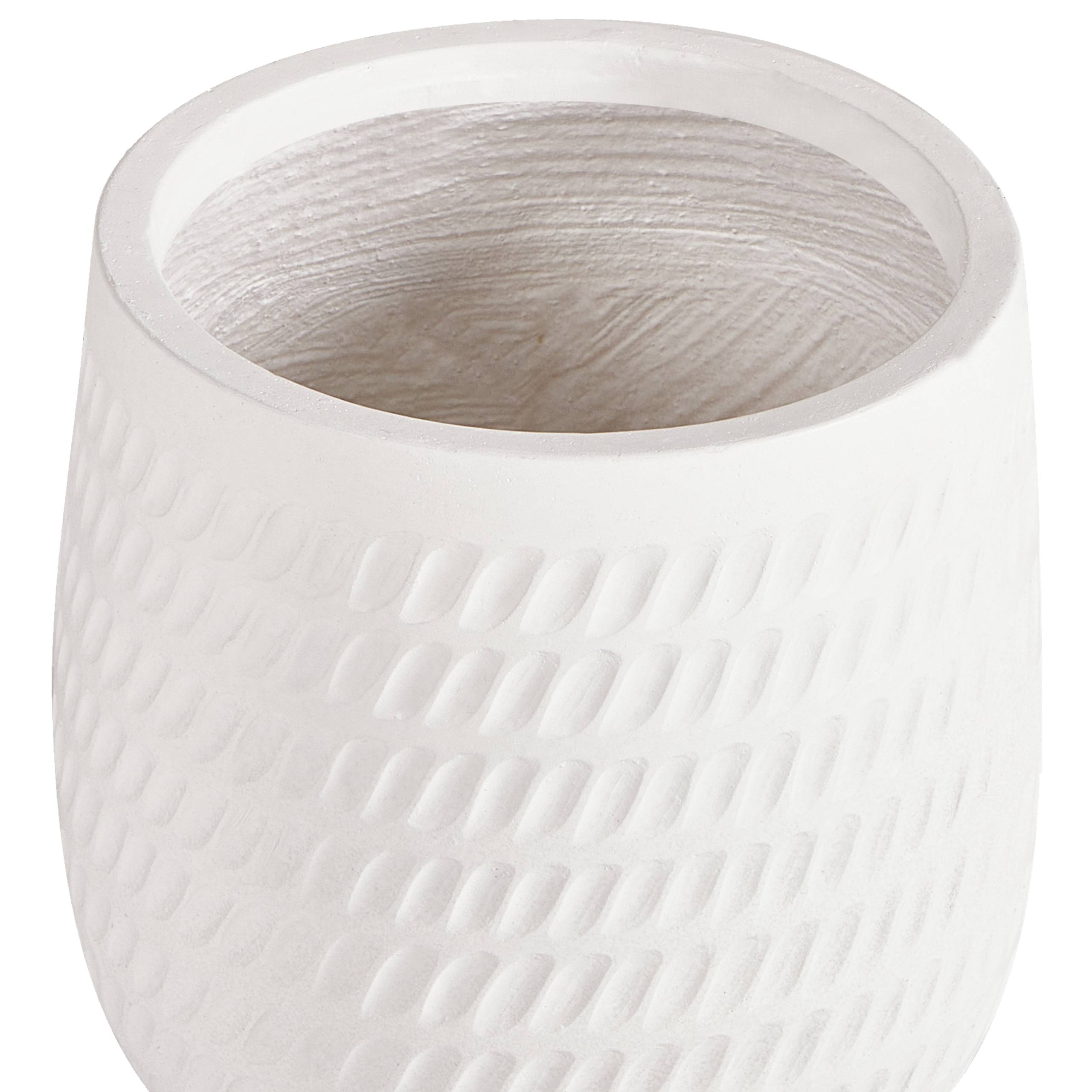 Beliani - Cache-pot d'extérieur Fibre d'argile Blanc cassé LIVADIA - Beliani - Imagen 5
