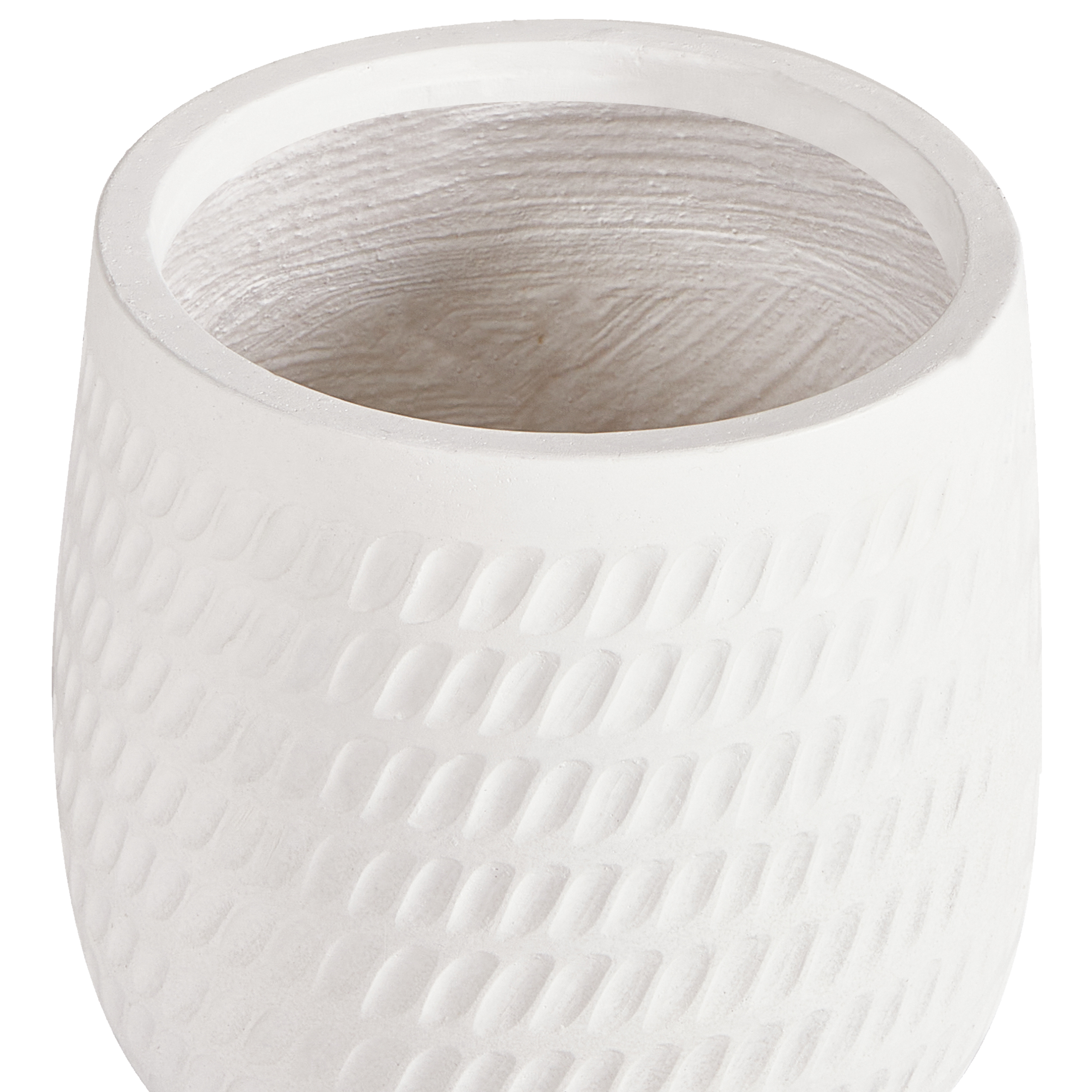 Beliani - Cache-pot d'extérieur Fibre d'argile Blanc cassé LIVADIA - Beliani - Imagen 4