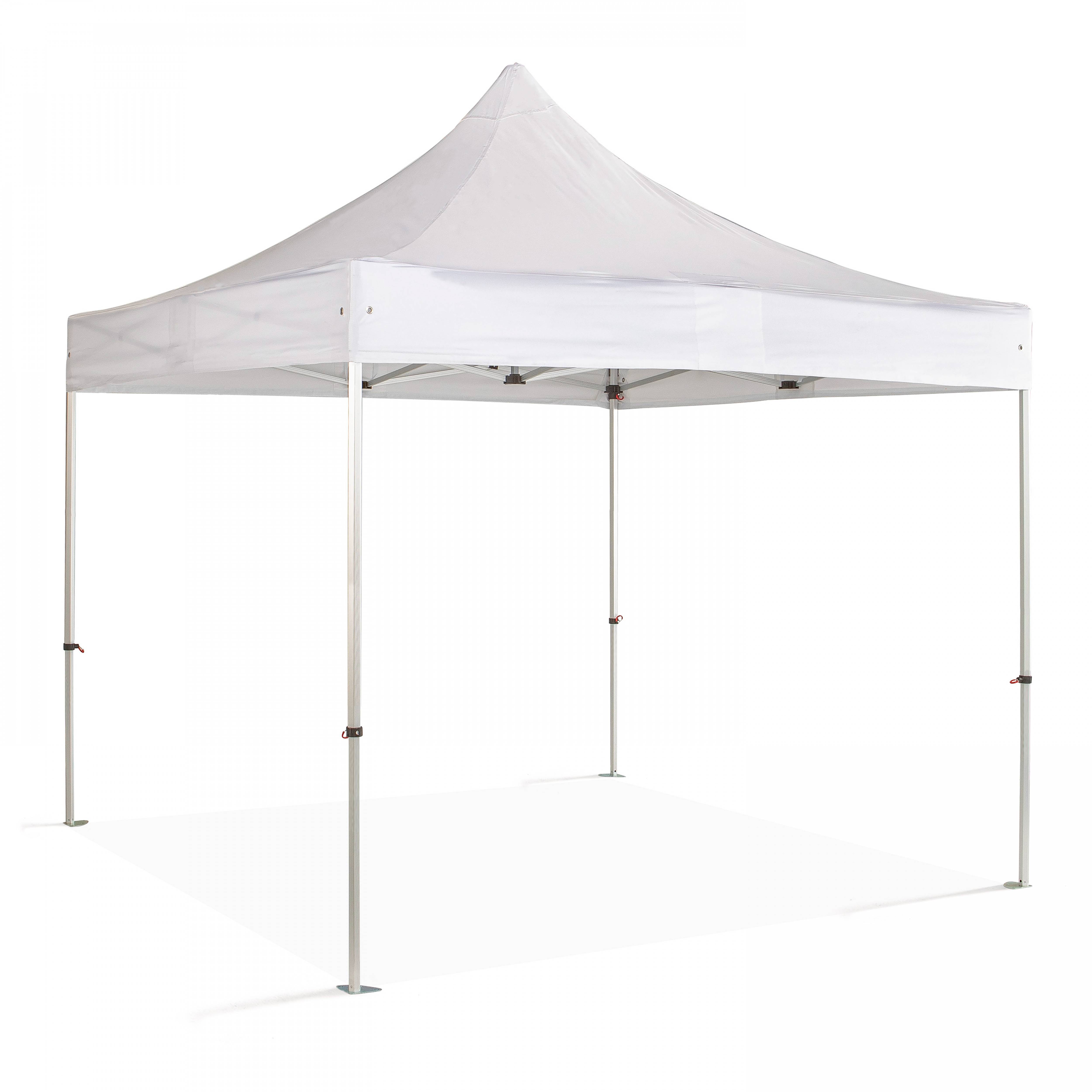 Oviala - Tonnelle pliante en alu 4x4m blanc PRO 40 - Oviala - Imagen 1