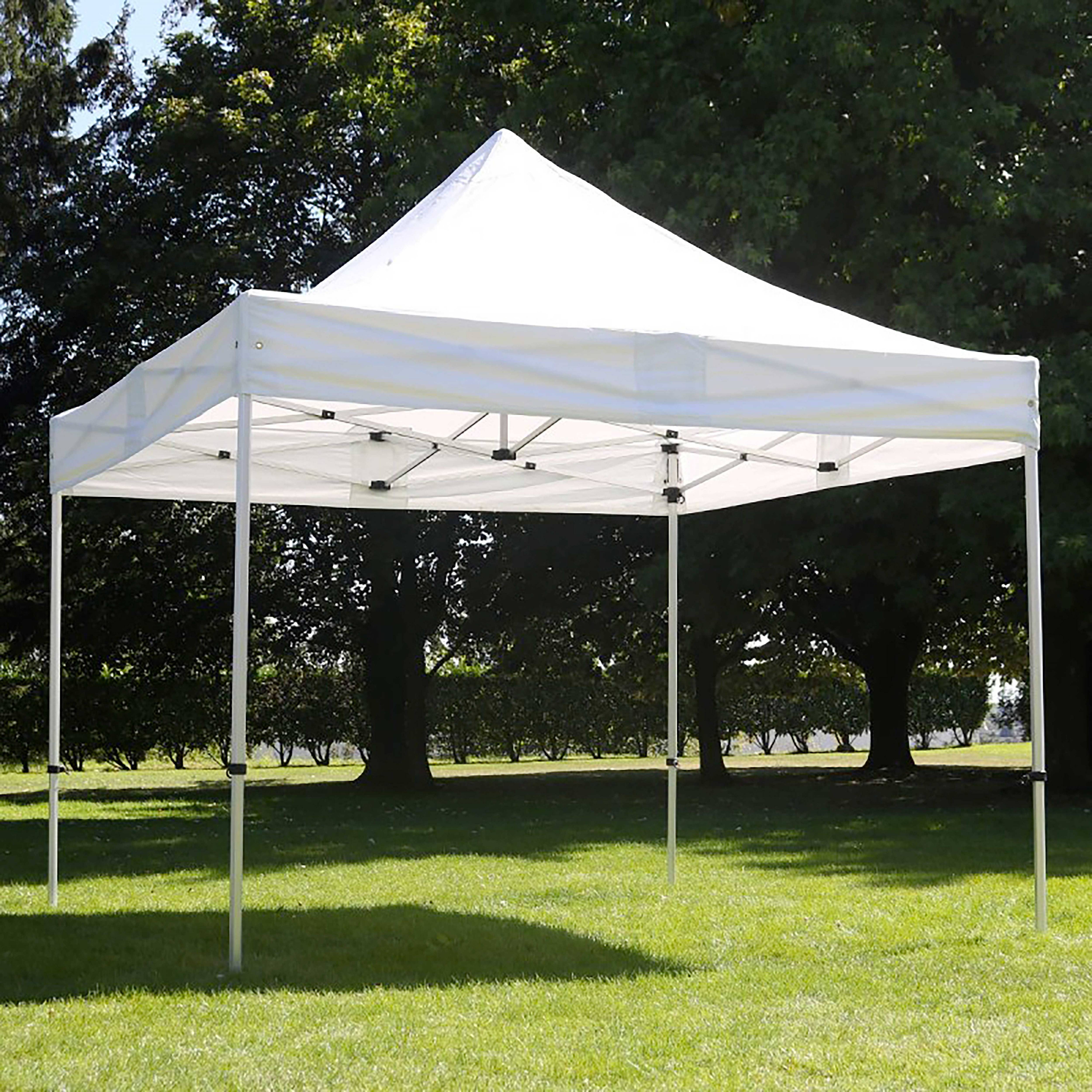Oviala - Tonnelle pliante en alu 4x4m blanc PRO 40 - Oviala - Imagen 4