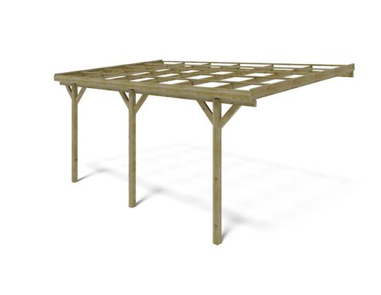 Altanka - Carport, abri de voiture 3x5.24 m - 15 m2 - adossé - CAR7-2 - ALTANKA - Image 1