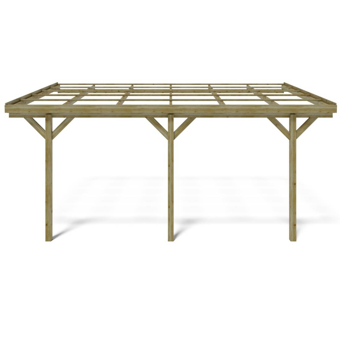 Altanka - Carport, abri de voiture  3x5.24 m - 15 m2 - adossé  - CAR7-2 - ALTANKA - Image 2