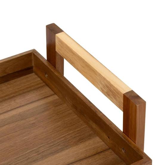 Desserte 3 niveaux sur roulettes acacia MDF 5five - Image 6