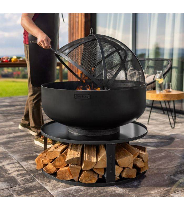 Braséro de jardin XXL PALERMO, 60cm de diamètre,  acier naturel, CookKing, 111560 - Image 3