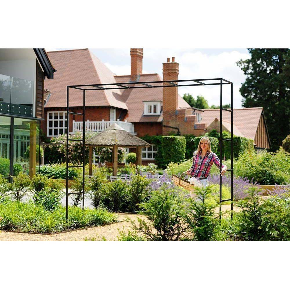 Harrod Horticultural - Arche de jardin carrée en acier galvanisé Square Longueur 3m - Imagen 2