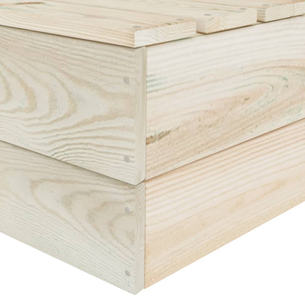 Helloshop26 - Salon de jardin meuble d'extérieur ensemble de mobilier palette 8 pièces bois d'épicéa imprégné - Imagen 5
