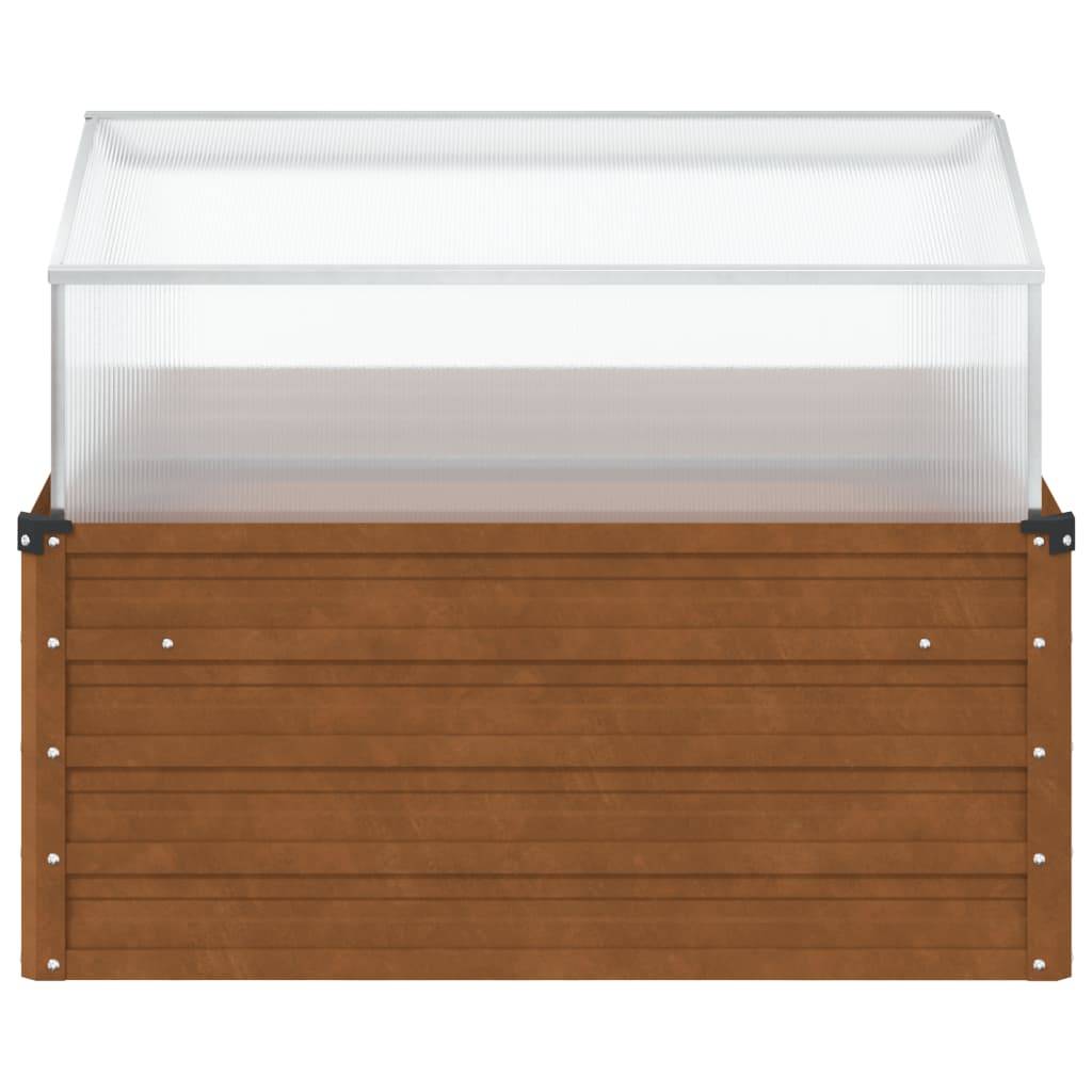 ComfortXL - Carré potager Acier Corten avec serre de forçage 100x100cm jardin – ComfortXL Outdoor Living - Image 4
