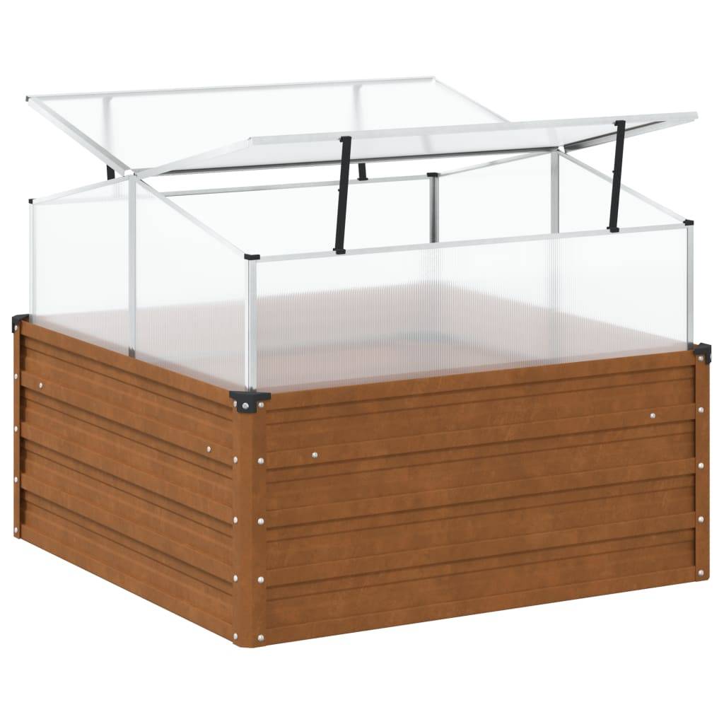ComfortXL - Carré potager Acier Corten avec serre de forçage 100x100cm jardin – ComfortXL Outdoor Living - Image 9