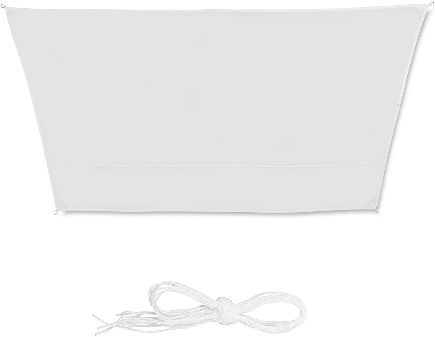 Helloshop26 - Voile d'ombrage trapèze 3 x 4 x 2 m blanc - Imagen 1