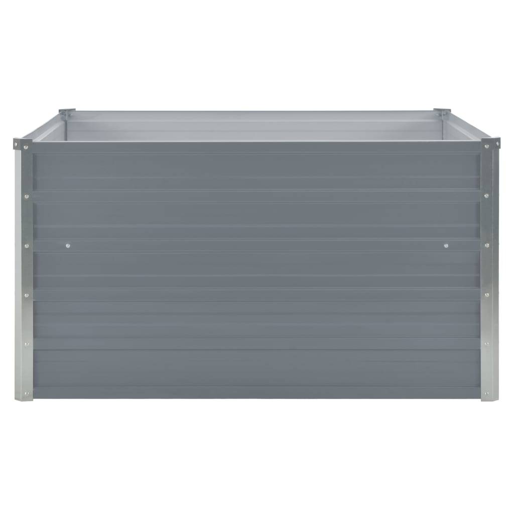 Helloshop26 - Jardinière 100 x 100 x 45 cm acier galvanisé gris - Image 3