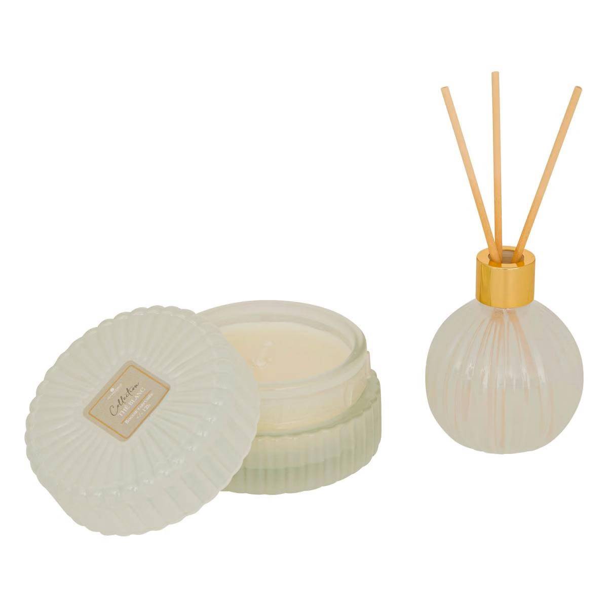 Coffret Senteur 2 Pièces "Albie" 8cm Thé Blanc - Image 1