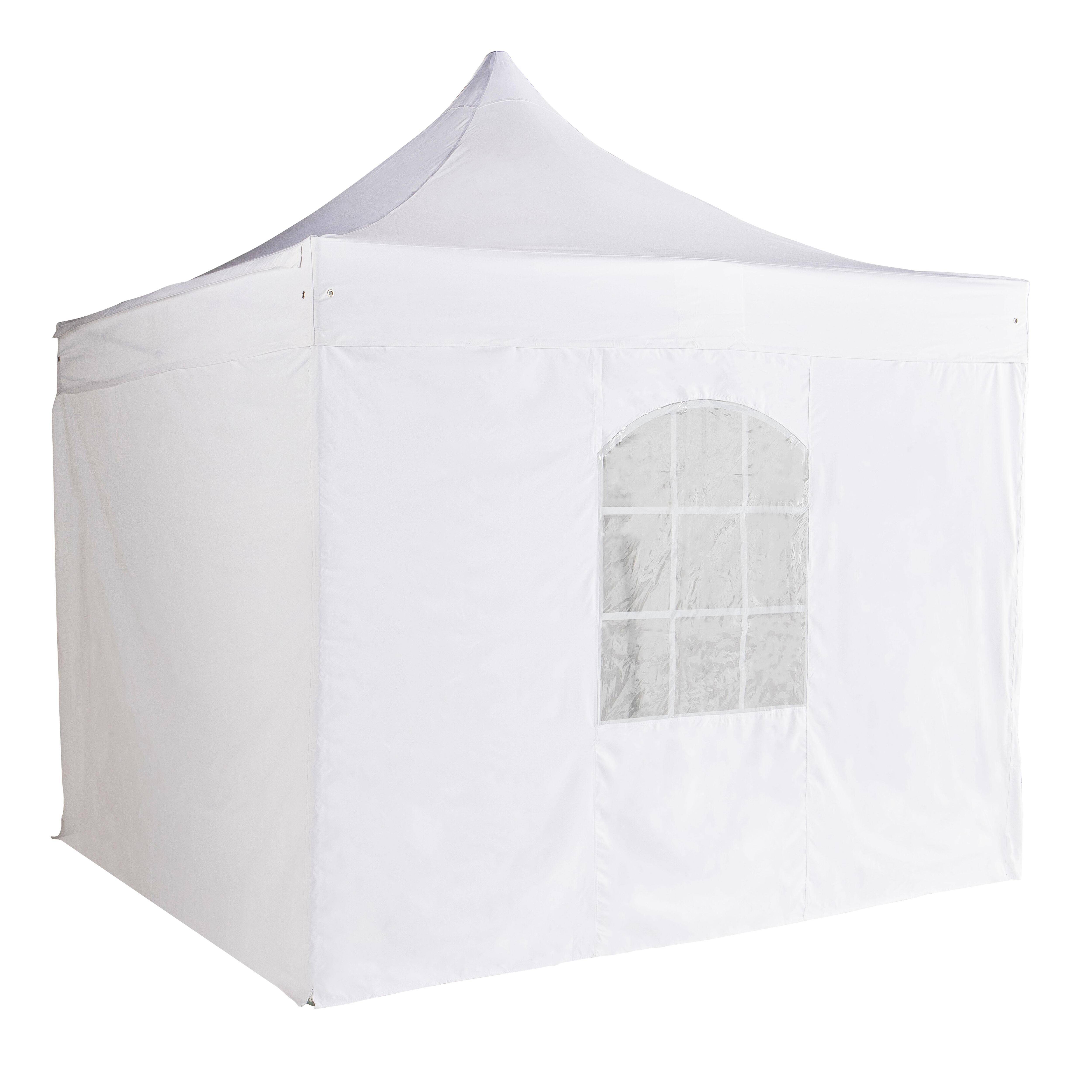 Oviala - Mur fenêtre pour tente pliante pro 50mm blanc 4m - Oviala - Imagen 1