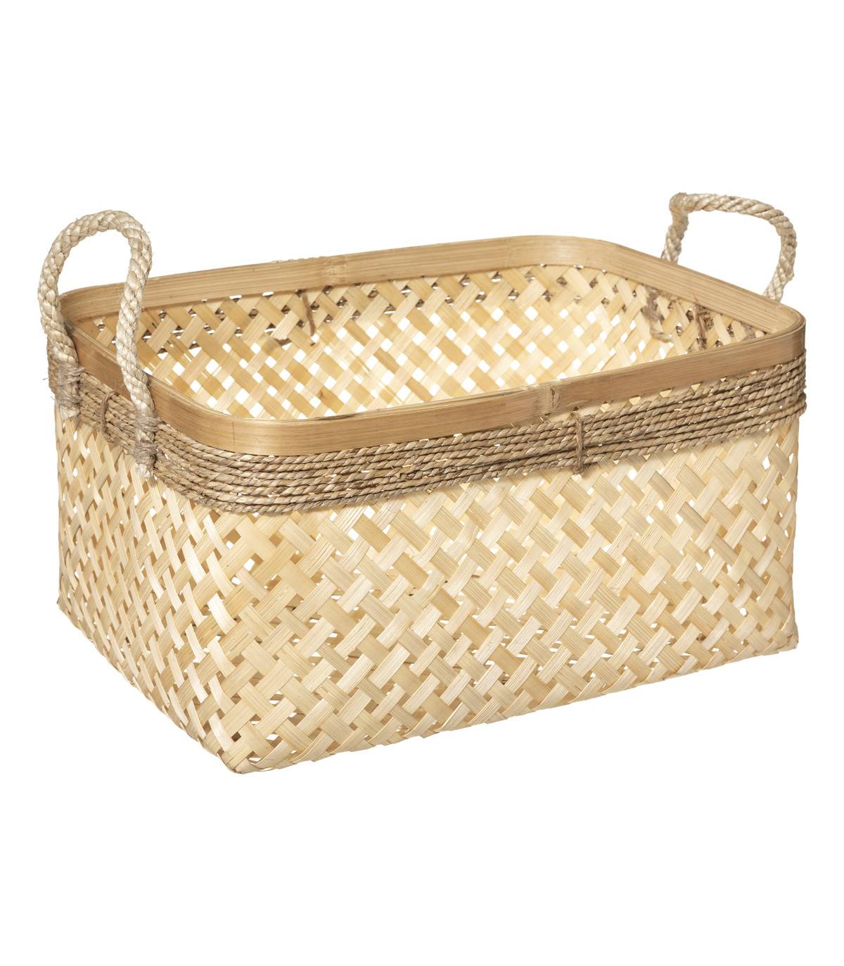 Set de 3 Paniers de rangement en Bambou et Roseau - Imagen 3