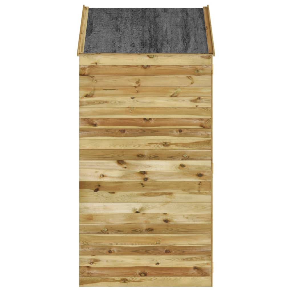 Helloshop26 - Abri à outils avec porte 107 x 107 x 220 cm Bois de pin imprégné marron - Imagen 3