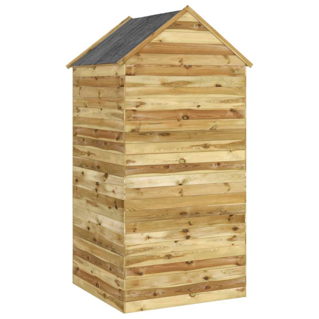 Helloshop26 - Abri à outils avec porte 107 x 107 x 220 cm Bois de pin imprégné marron - Imagen 4