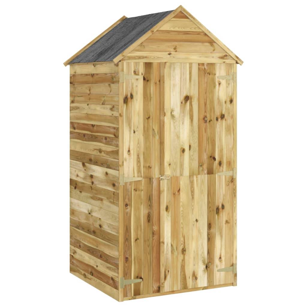 Helloshop26 - Abri à outils avec porte 107 x 107 x 220 cm Bois de pin imprégné marron - Imagen 1