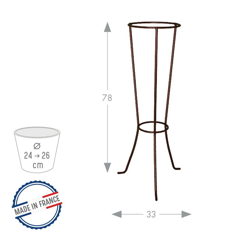 Louis Moulin - Colonne fer vieilli H. 78 pour pot 24-26 cm - Acier époxy Louis Moulin - Imagen 2