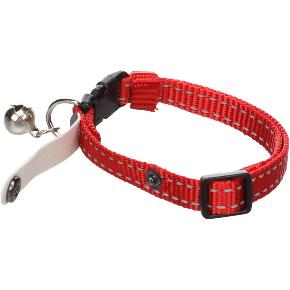 Collier Jaggo Rouge avec bande "my home" pour chat - Image 2