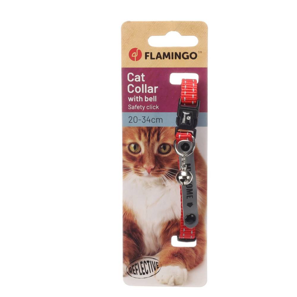 Collier Jaggo Rouge avec bande "my home" pour chat - Image 5