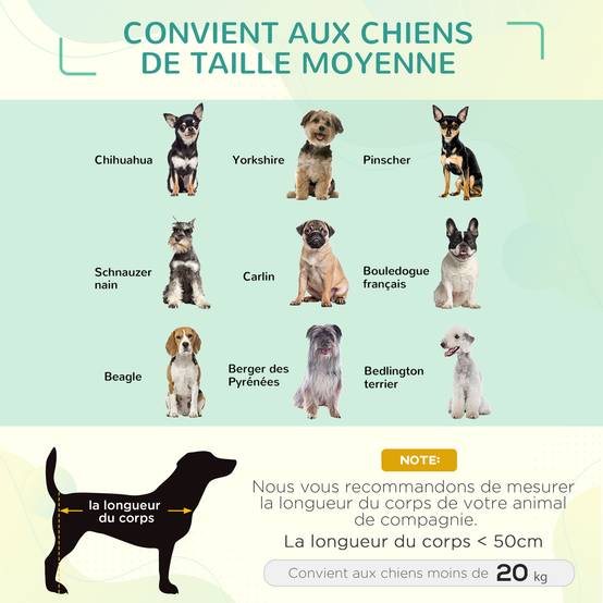 Lit surélevé chien chat Tissu Oxford respirant rafraîchissant été 76x61x18cm rouge noir - ComfortXL Outdoor Living - Image 9