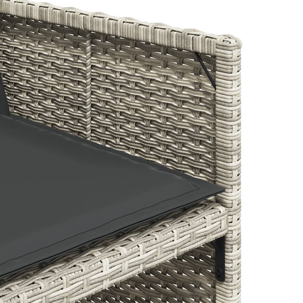 Table et Chaises de Jardin 14 Convives en Poly Rotin Gris, Ensemble Encastrable Gain de Place, Coussins Anthracite – ComfortXL Outdoor Living - Image 6