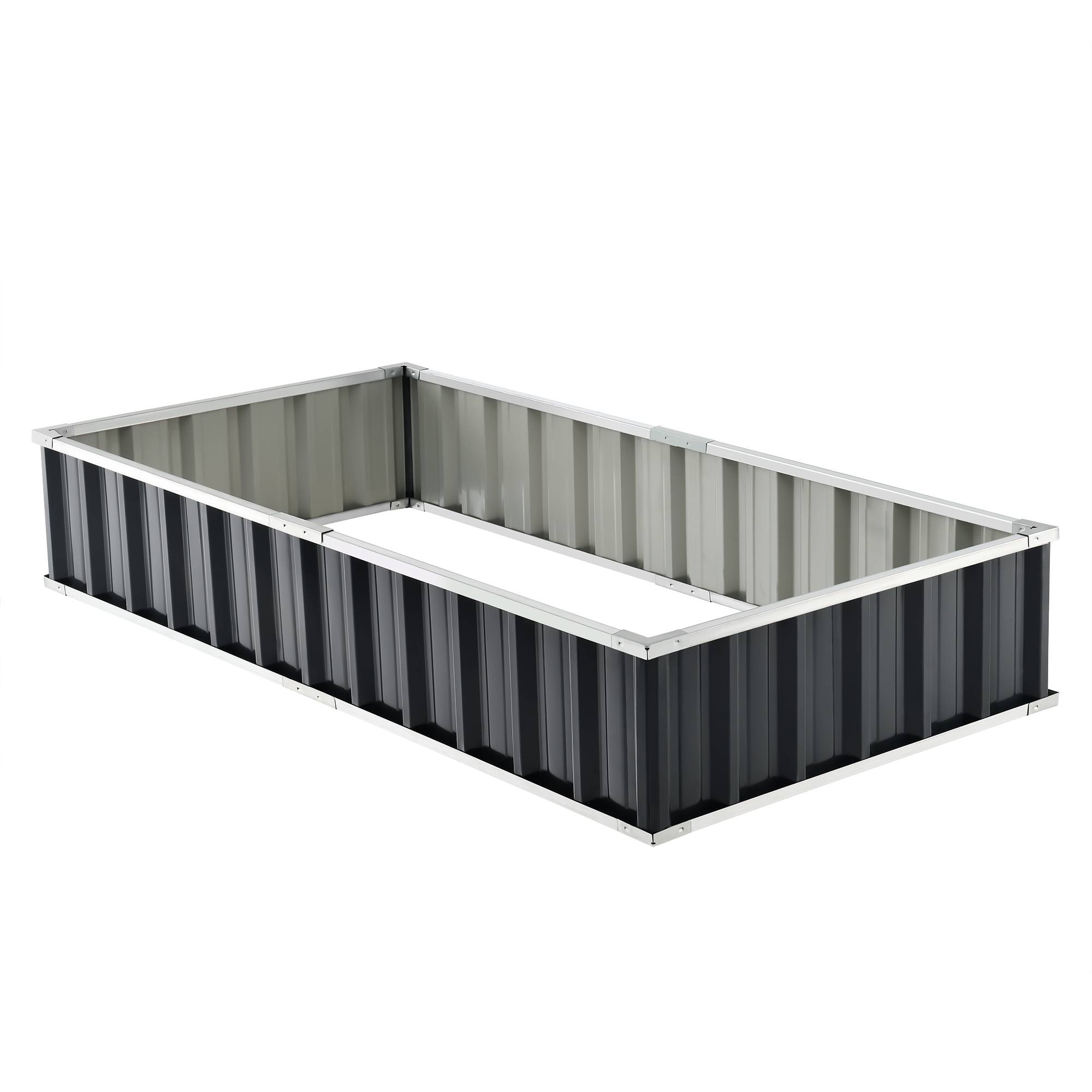 Jardinière Zevenaar rectangulaire acier galvanisé 174 x 90 x 30 cm anthracite [en.casa] - Imagen 4