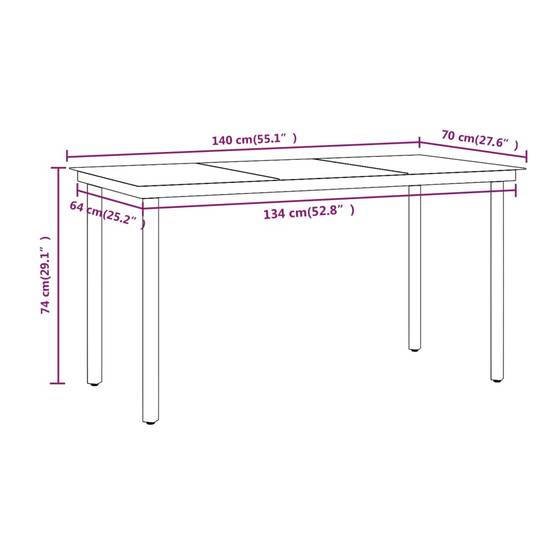 Table et Chaises de Jardin 4 Pers Résine Tressée Acier Extérieur Beige 5 pcs – ComfortXL Outdoor Living - Image 8