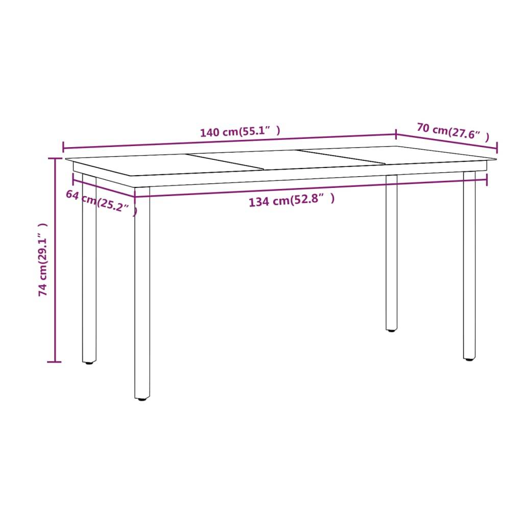 Table et Chaises de Jardin 4 Pers Résine Tressée Acier Extérieur Beige 5 pcs – ComfortXL Outdoor Living - Image 8
