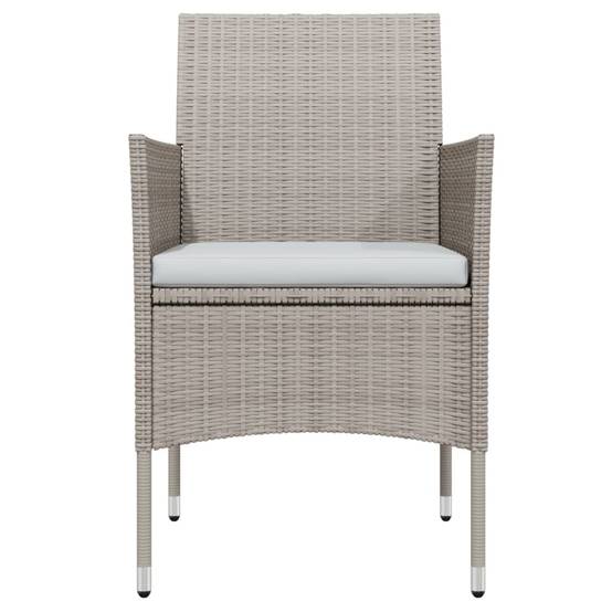 Table et Chaises de Jardin 4 Pers Résine Tressée Acier Extérieur Beige 5 pcs – ComfortXL Outdoor Living - Image 4