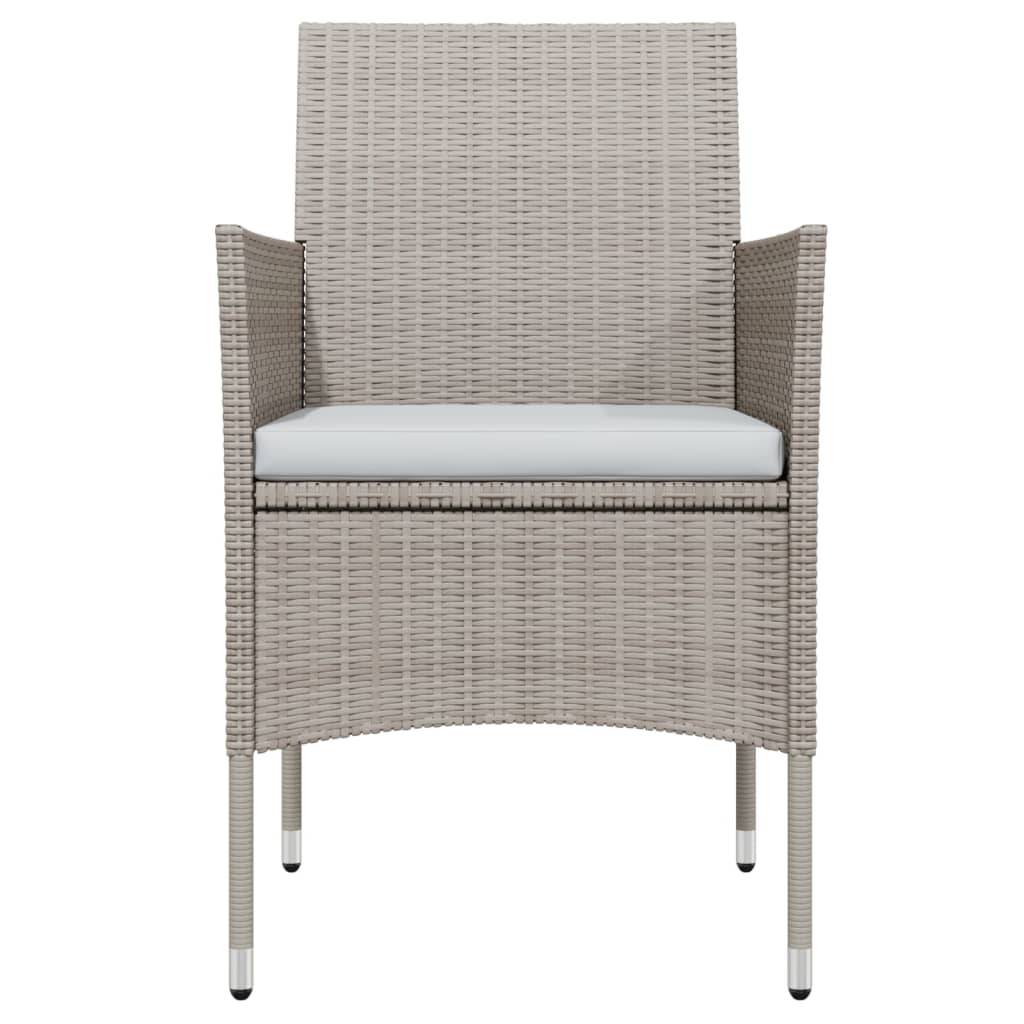 Table et Chaises de Jardin 4 Pers Résine Tressée Acier Extérieur Beige 5 pcs – ComfortXL Outdoor Living - Image 4