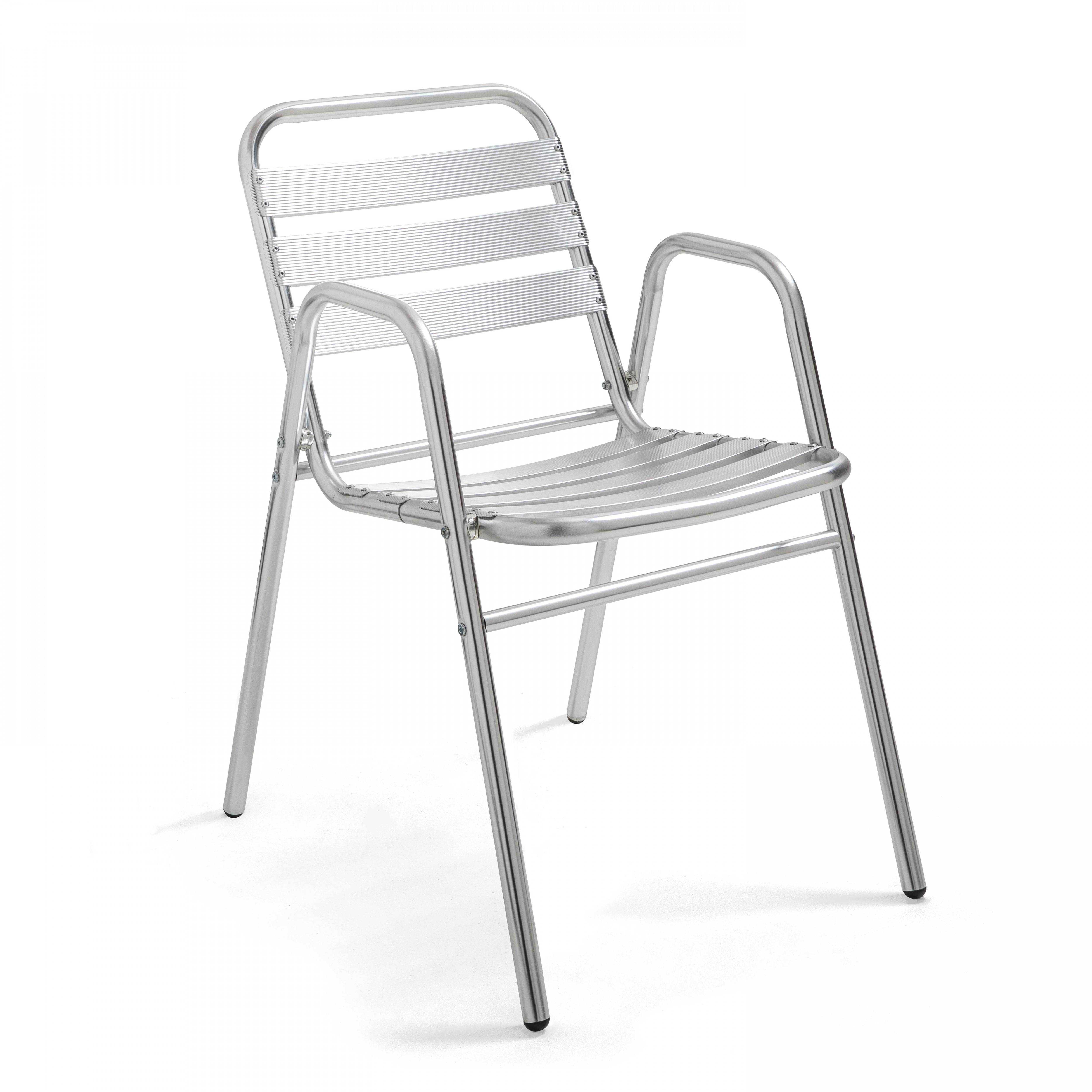 Oviala - Table de jardin carrée en aluminium et 4 fauteuils Nothing Hill - Oviala - Imagen 2