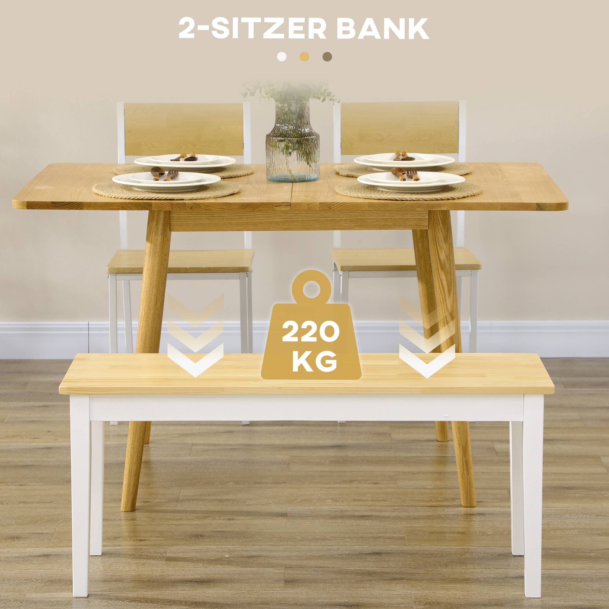 PANGIVO - Banc bois de pin blanc 102 x 36 x 45 cm - PANGIVO - Image 4